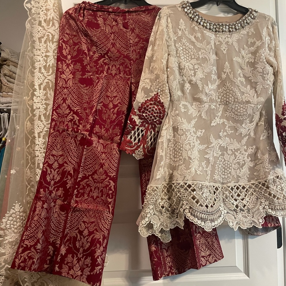 Maria B Embroiderd Suit